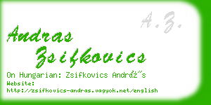 andras zsifkovics business card